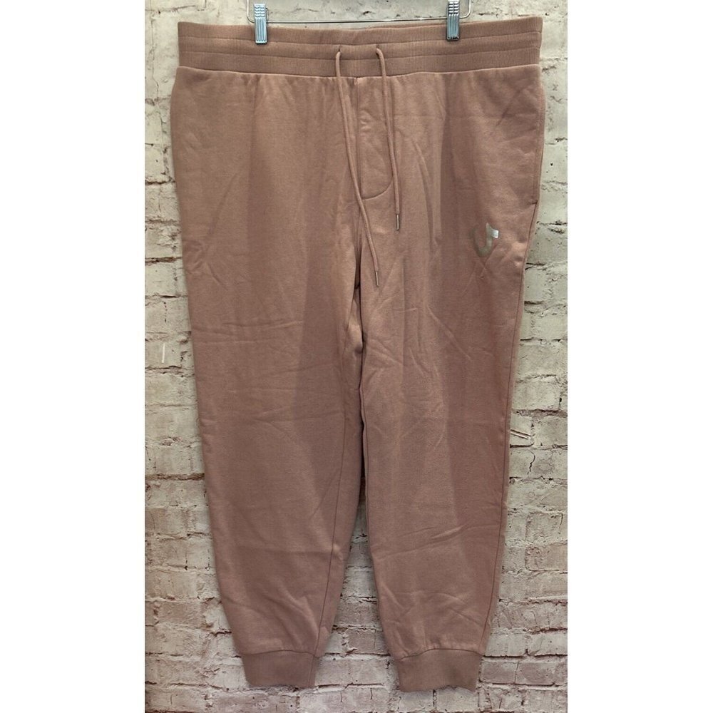 True Religion Jogger Pant Womens XXL Horseshoe Logo Woodrose Pink #106420 NEW